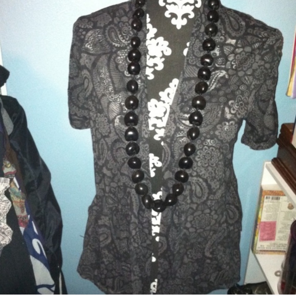 Cardi with "burnout" design